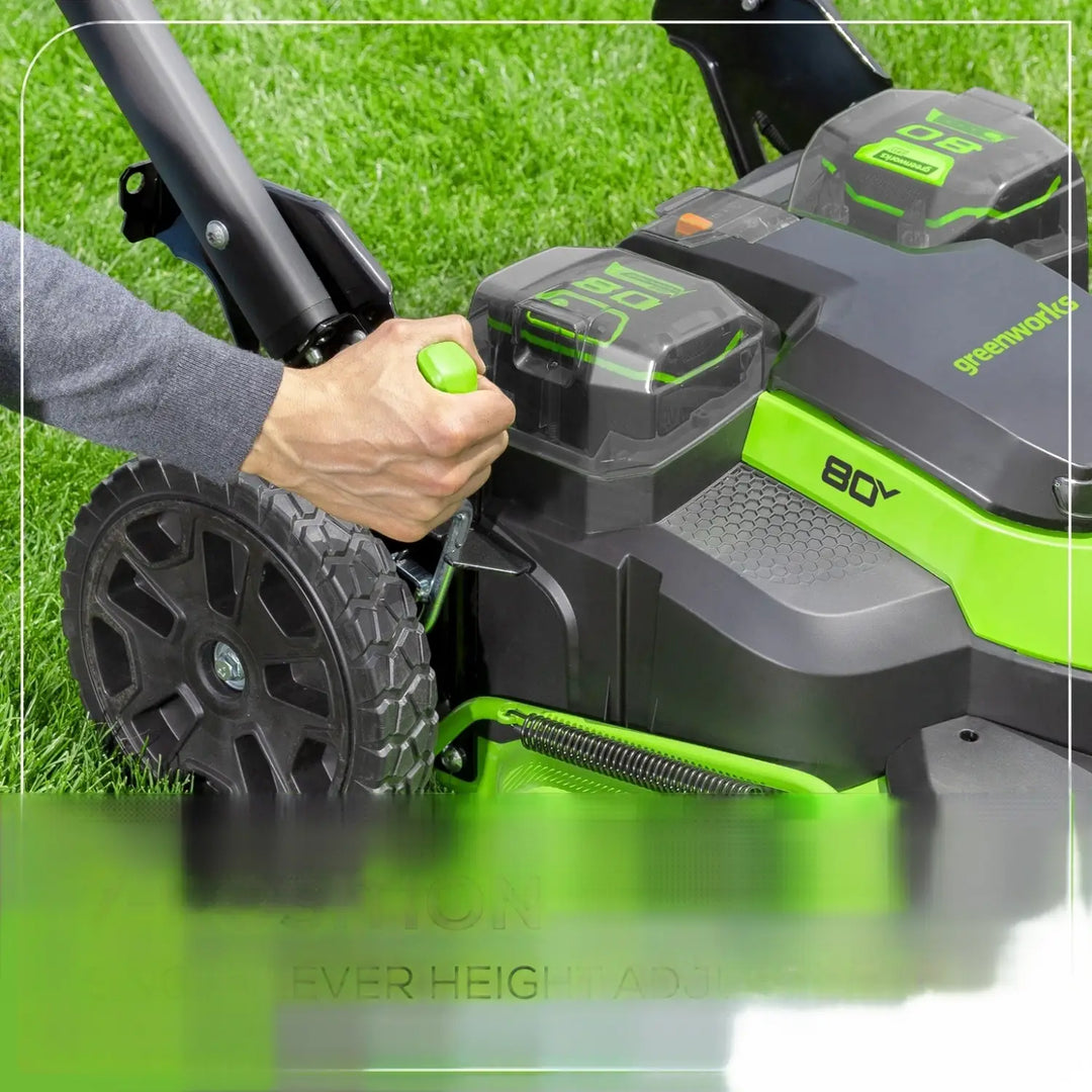 80V 25" Cordless Battery Dual Blade Self-Propelled Mower: 5.0 Ah Battery and Rapid Charger, LM2508S