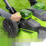 Load image into Gallery viewer, 80V 25" Cordless Battery Dual Blade Self-Propelled Mower: 4.0 Ah Battery and Rapid Charger, LM2508S