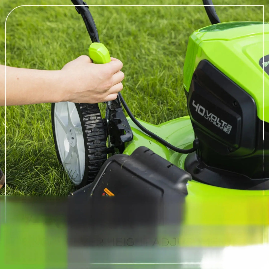 40V 19" Cordless Battery Push Lawn Mower: 5.0 Ah USB Battery and Charger, LM1934