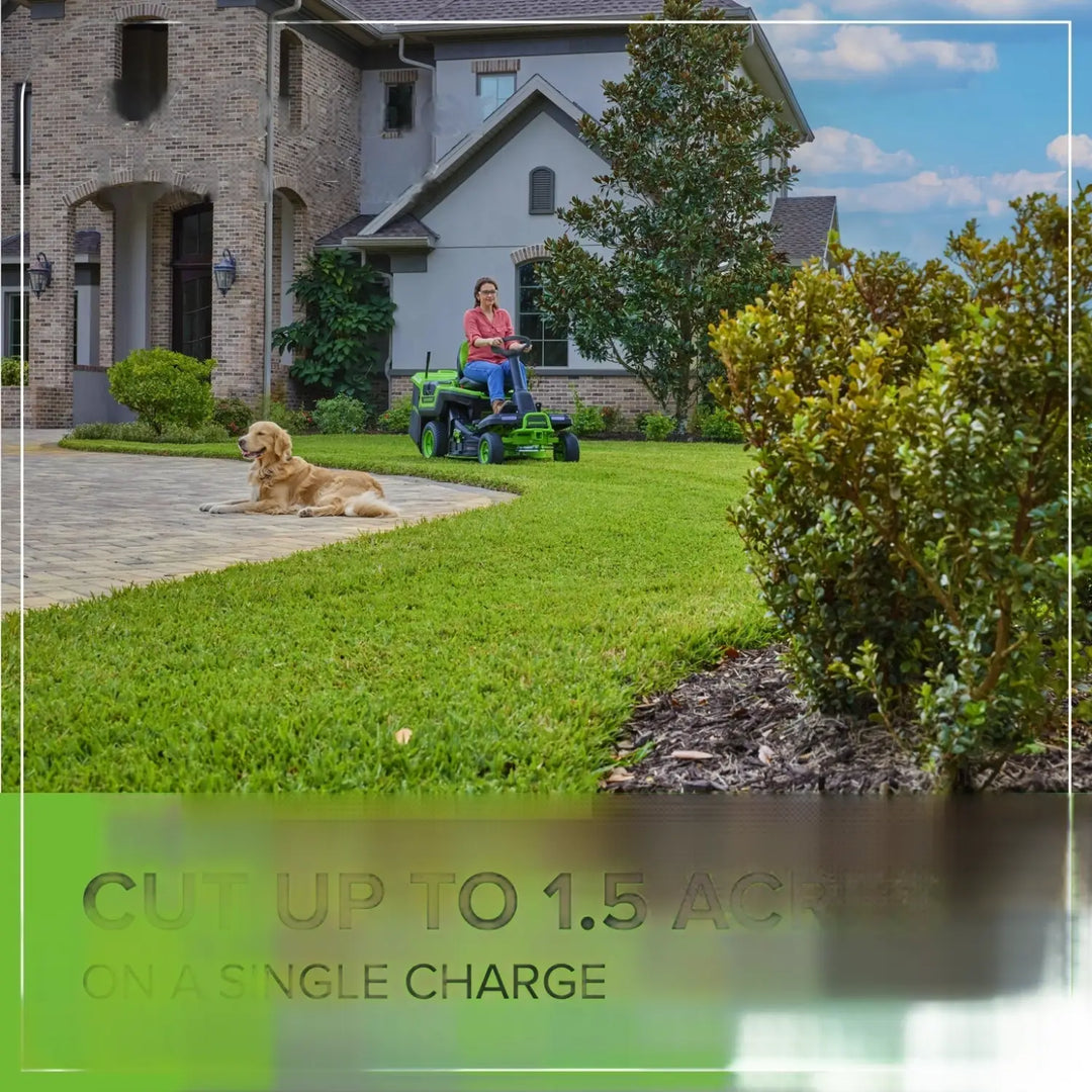 60V 30" CrossoverT Riding Lawn Tractor with (4) 8.0 Ah Batteries and 600-Watt Charger, CRT3062