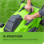 Load image into Gallery viewer, 40V 16" Cordless Battery Brushless Push Lawn Mower and 350 CFM Blower Combo Kit: 4.0 Ah Battery and Charger