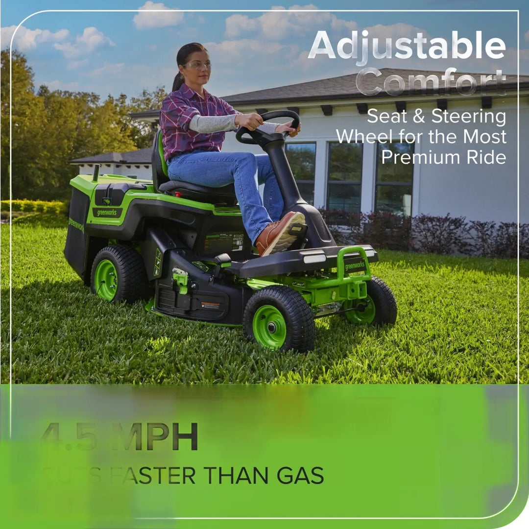60V 30" CrossoverT Riding Lawn Tractor with (4) 8.0 Ah Batteries and 600-Watt Charger, CRT3062