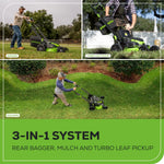 Load image into Gallery viewer, 80V 25" Cordless Battery Dual Blade Self-Propelled Mower: 5.0 Ah Battery and Rapid Charger, LM2508S