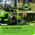 Load image into Gallery viewer, 40V 20" Cordless Battery 4-in-1 Push Lawn Mower: 4.0 Ah Battery and 2A Charger, LM2054