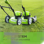 Load image into Gallery viewer, 40V 19" Cordless Battery Push Lawn Mower: 5.0 Ah USB Battery and Charger, LM1934