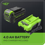 Load image into Gallery viewer, 40V 16" Cordless Battery Brushless Push Lawn Mower and 350 CFM Blower Combo Kit: 4.0 Ah Battery and Charger