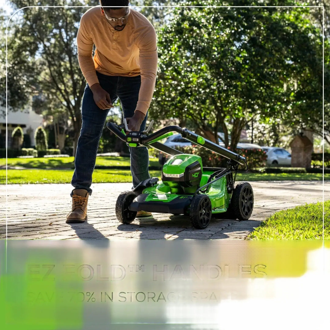 40V 21" Cordless Battery Self-Propelled Lawn Mower: 5.0 Ah Battery and 2A Charger, LM2144S