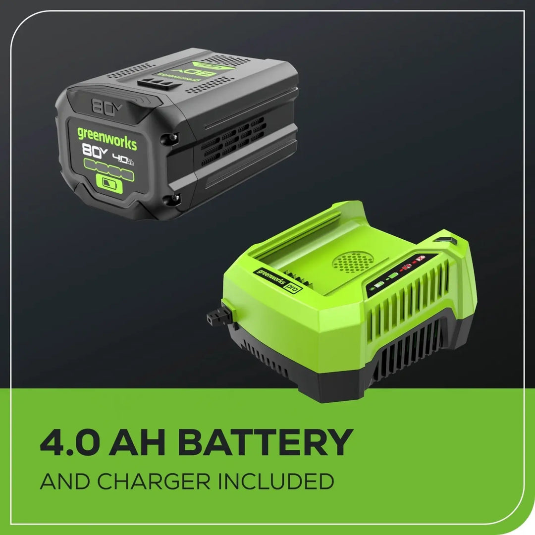 80V 25" Cordless Battery Dual Blade Self-Propelled Mower: 4.0 Ah Battery and Rapid Charger, LM2508S