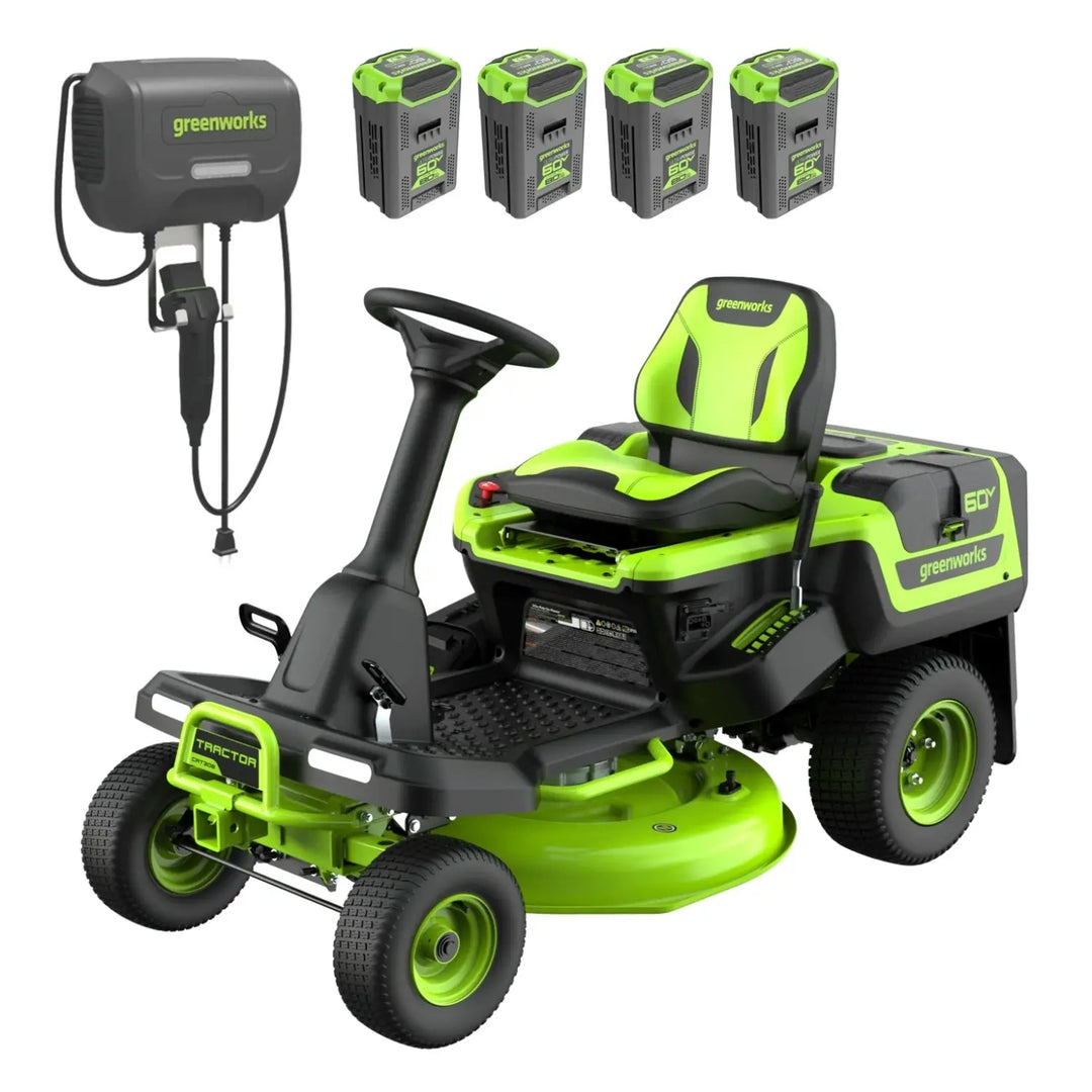 60V 30" CrossoverT Riding Lawn Tractor with (4) 8.0 Ah Batteries and 600-Watt Charger, CRT3062