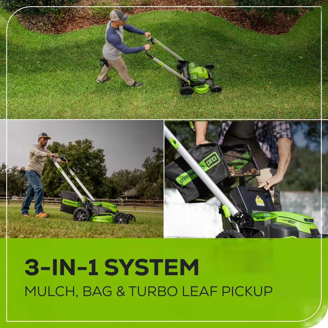 60V 25" Cordless Battery Dual Blade Self-Propelled Lawn Mower w/ Two (2) 4.0Ah Batteries & Dual-Port Charger, LM2516S