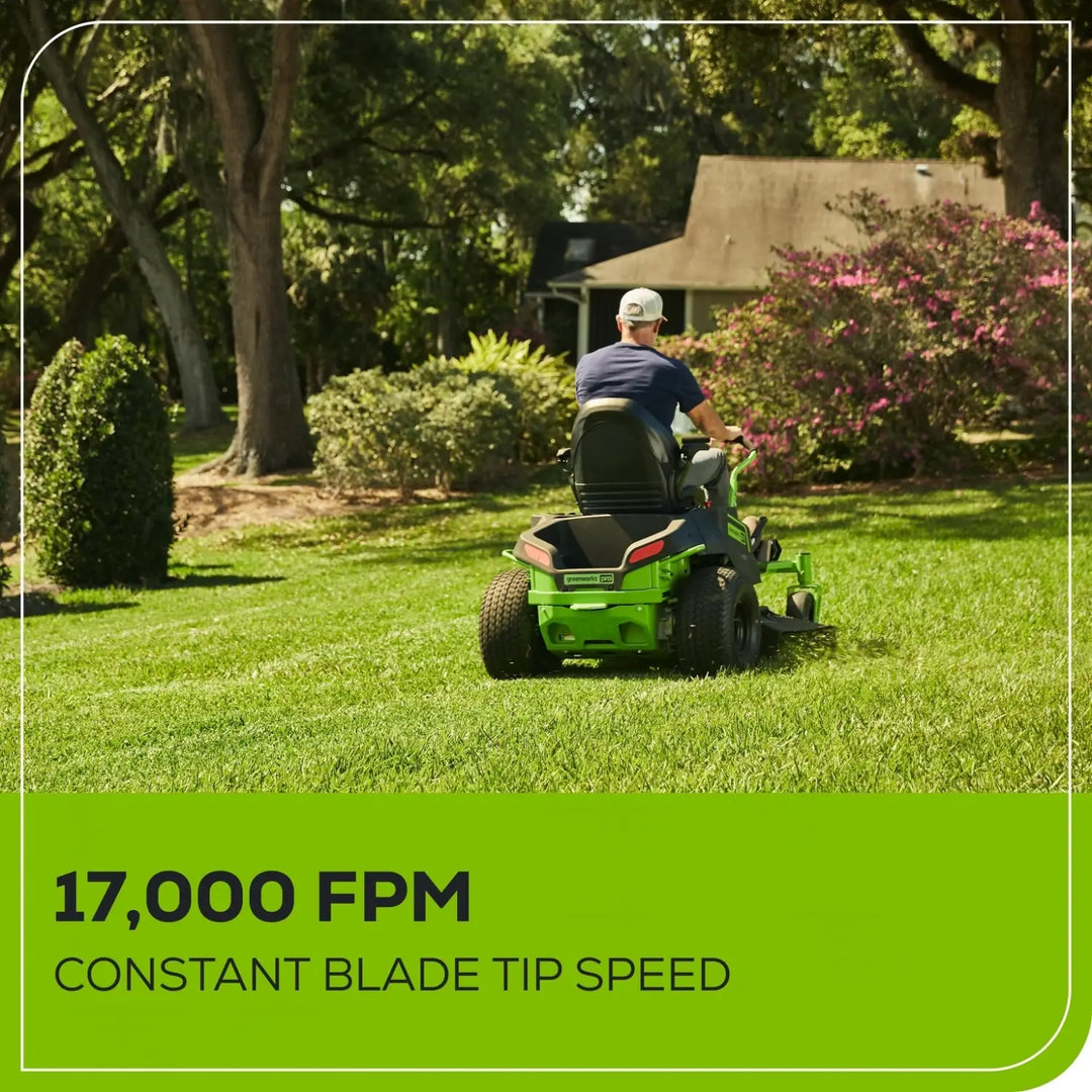 60V 42" Cordless Battery CrossoverZ Zero Turn Lawn Mower + Bagger, (6) 8.0 Ah Batteries and (3) Dual-Port Turbo Chargers