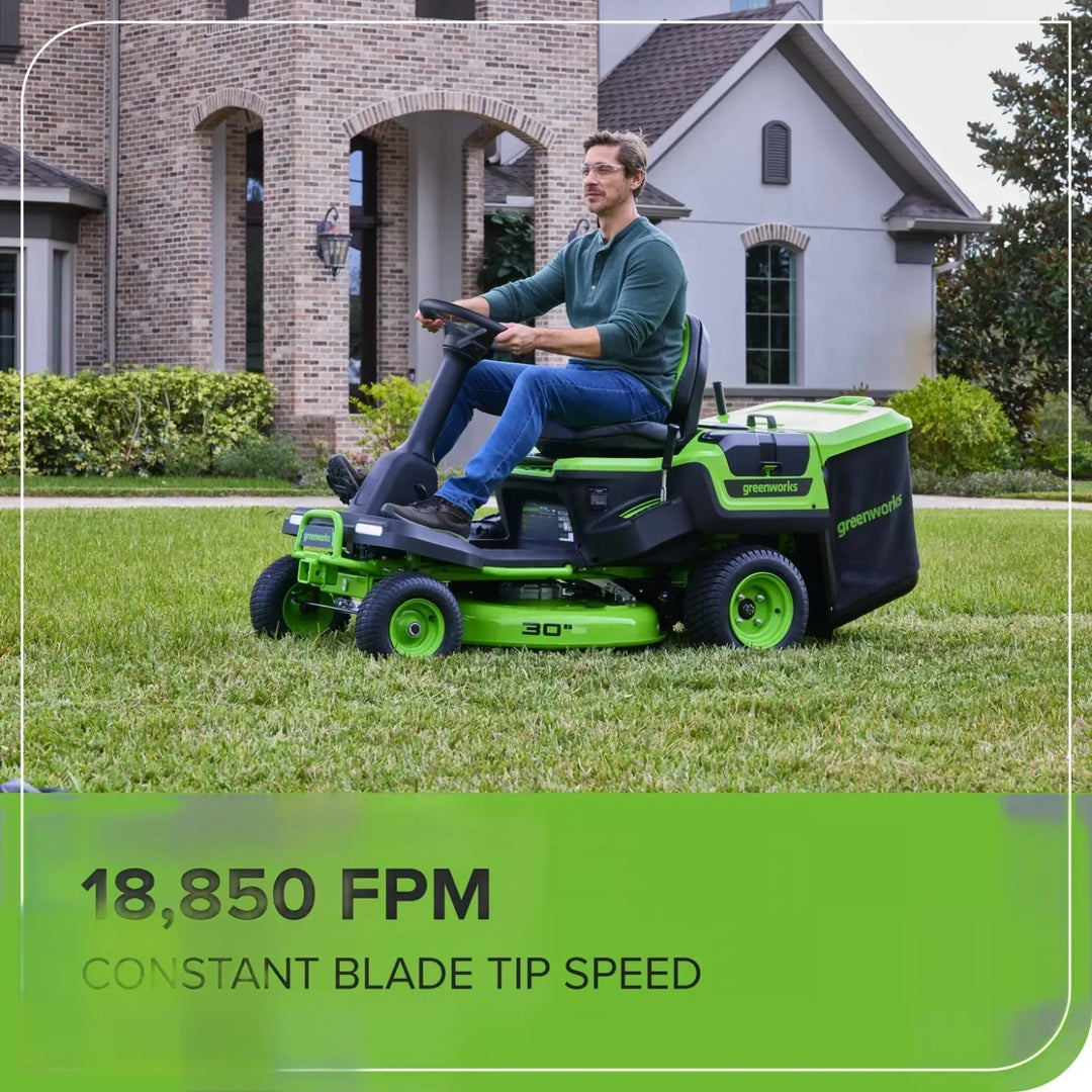 60V 30" CrossoverT Riding Lawn Tractor, Bagger Included, (4) 8.0 Ah (1) 20.0Ah Batteries and 600-Watt Charger, CRT3062
