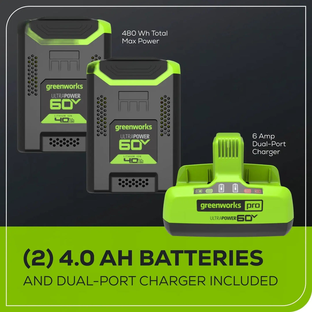 60V 21" Cordless Battery Self-Propelled Lawn Mower w/ Two (2) 4.0Ah Batteries & Dual Port Charger, LM2116S