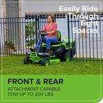 Load image into Gallery viewer, 60V 30" CrossoverT Riding Lawn Tractor, Bagger Included, (4) 8.0 Ah (1) 20.0Ah Batteries and 600-Watt Charger, CRT3062