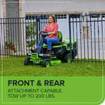 Load image into Gallery viewer, 60V 30" CrossoverT Riding Lawn Tractor, Bagger Included, (4) 8.0 Ah (1) 20.0Ah Batteries and 600-Watt Charger, CRT3062