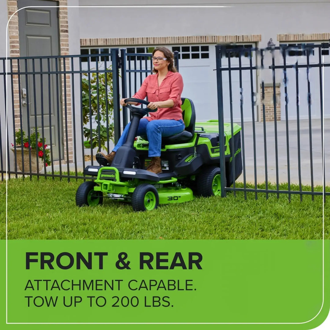 60V 30" CrossoverT Riding Lawn Tractor, Bagger Included, (4) 8.0 Ah (1) 20.0Ah Batteries and 600-Watt Charger, CRT3062