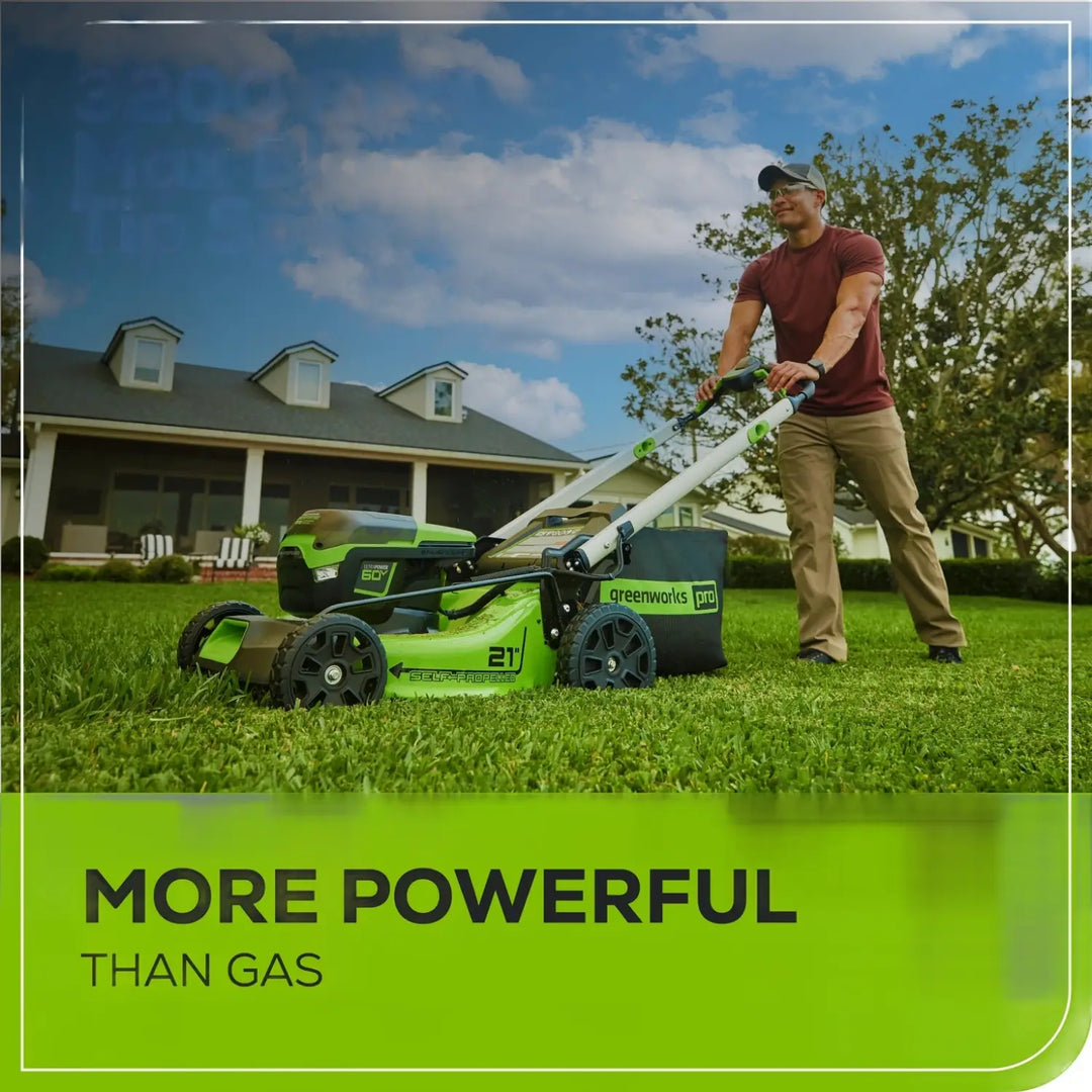 60V 21" Cordless Battery Self-Propelled Lawn Mower w/ Two (2) 4.0Ah Batteries & Dual Port Charger, LM2116S
