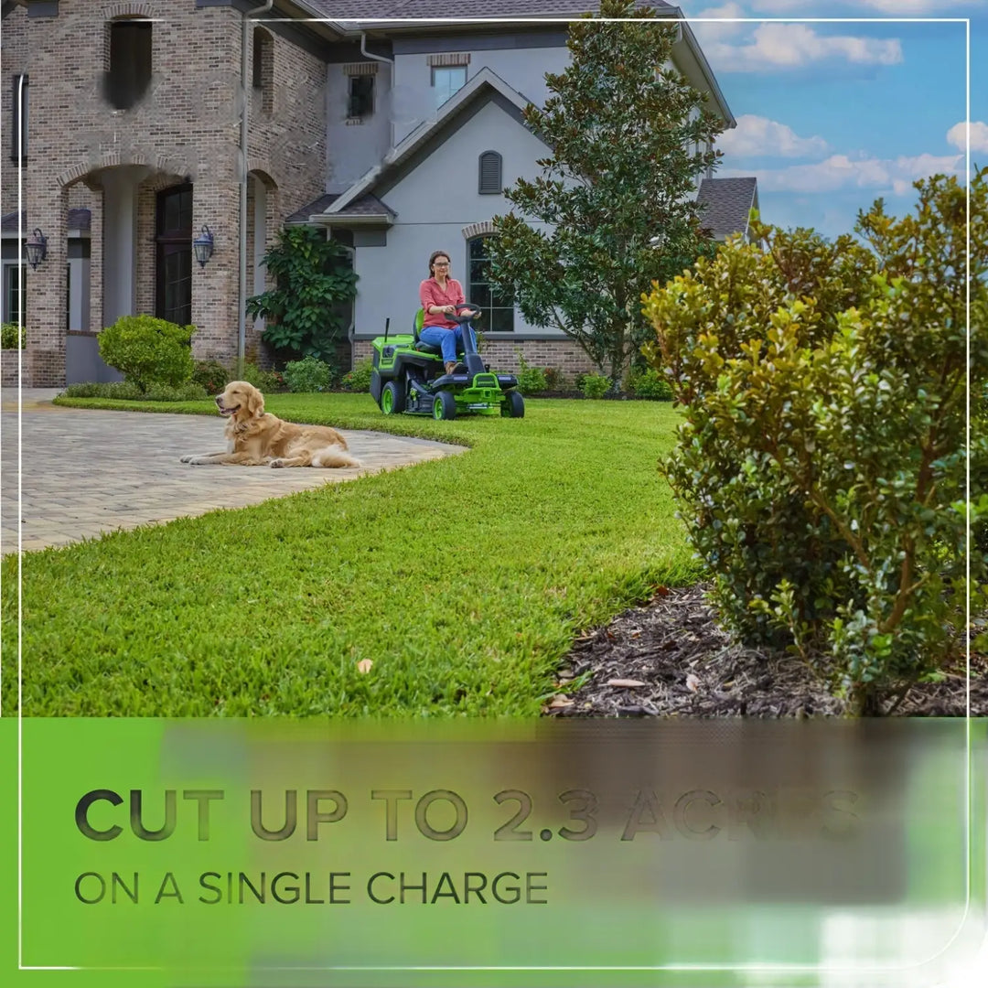 60V 30" CrossoverT Riding Lawn Tractor, Bagger Included, (4) 8.0 Ah (1) 20.0Ah Batteries and 600-Watt Charger, CRT3062