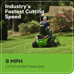 Load image into Gallery viewer, 60V 42" Cordless Battery CrossoverZ Zero Turn Riding Lawn Mower 3-Tool Combo Kit, (6) 8Ah Batteries, One(1) 2.5 Ah Battery and (4) Chargers