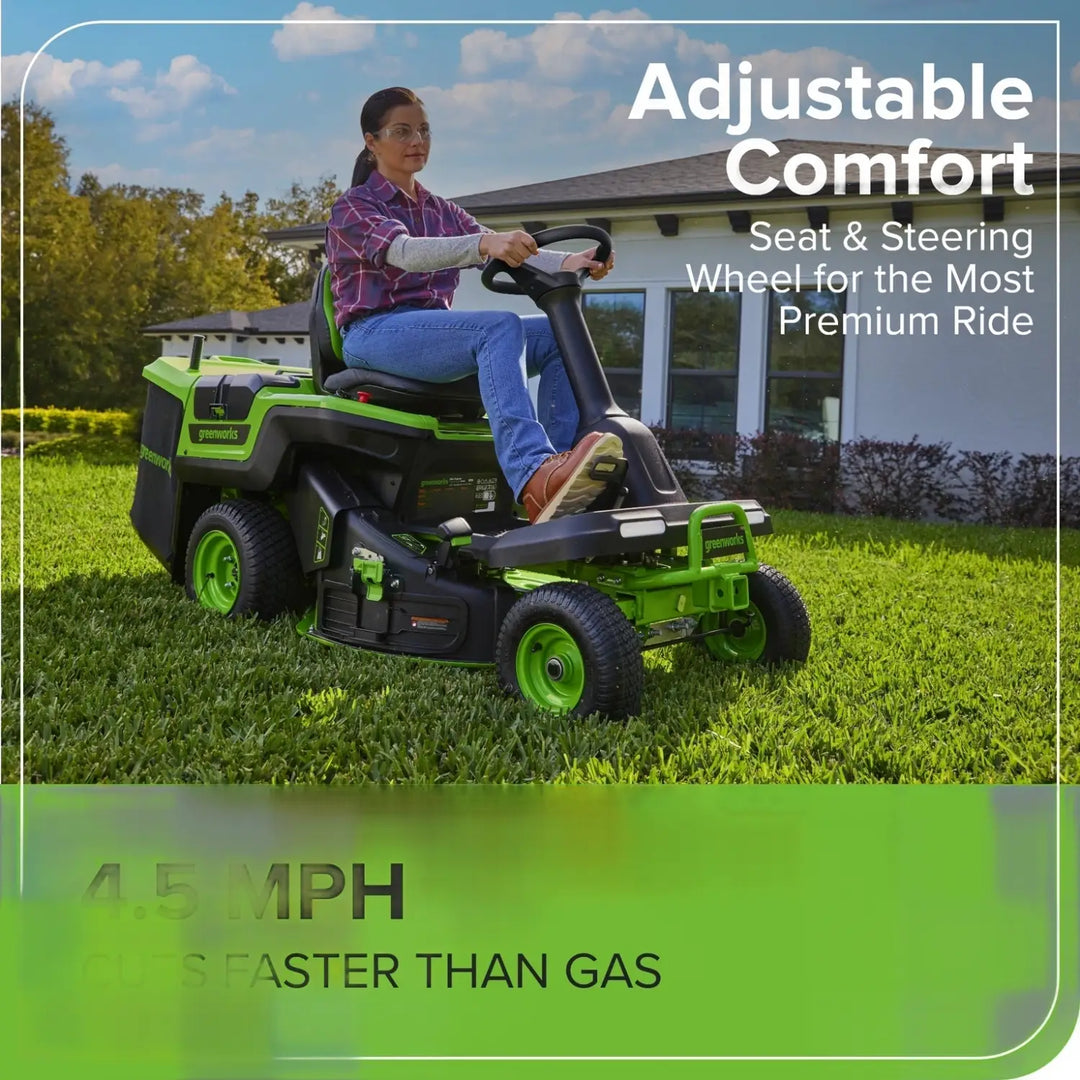 60V 30" CrossoverT Riding Lawn Tractor, Bagger Included, (4) 8.0 Ah (1) 20.0Ah Batteries and 600-Watt Charger, CRT3062