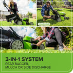Load image into Gallery viewer, 40V 21" Cordless Battery Self-Propelled Lawn Mower: (2) 4.0 Ah USB Batteries and Charger, LM2124S