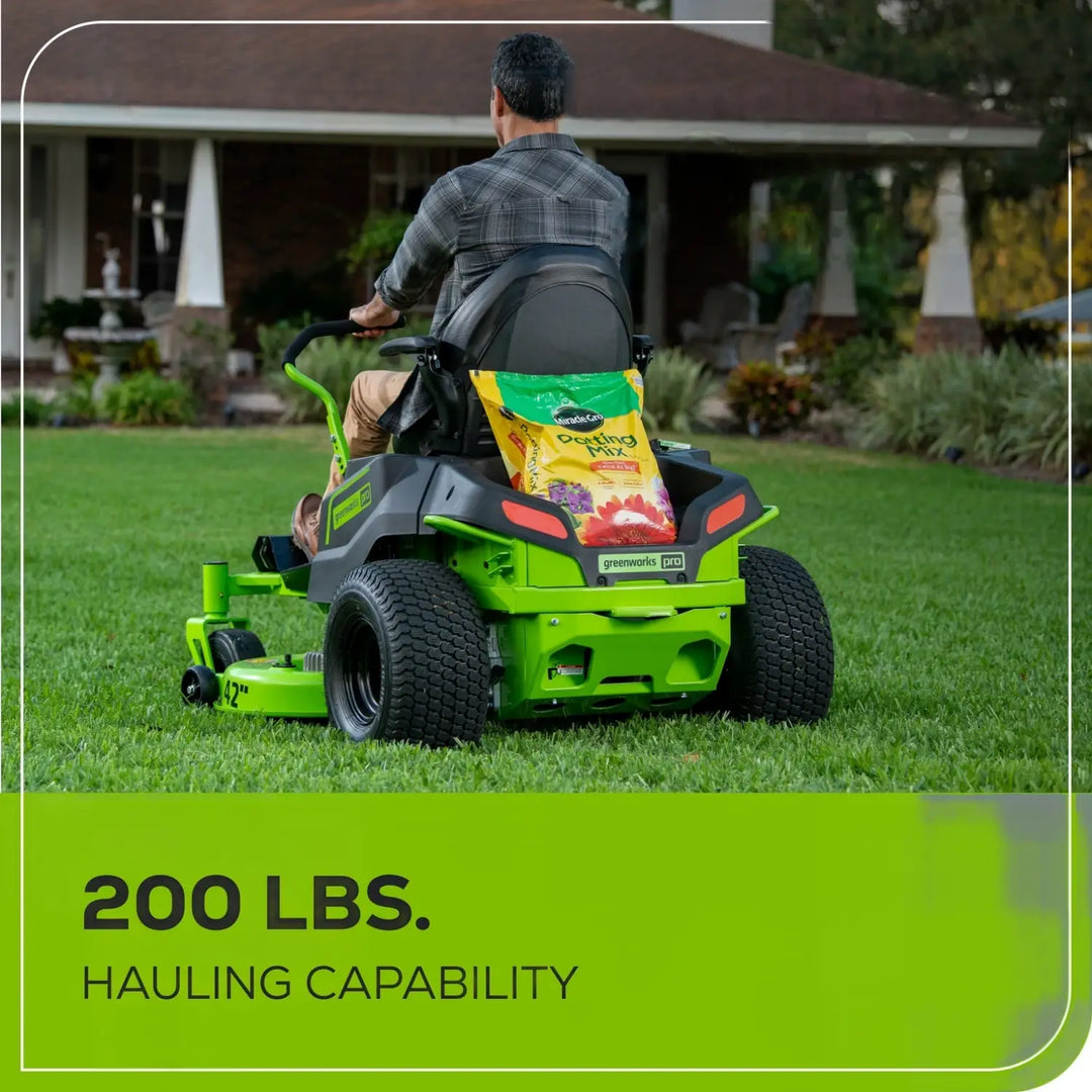 60V 42" Cordless Battery CrossoverZ Zero Turn Lawn Mower + Bagger, (6) 8.0 Ah Batteries and (3) Dual-Port Turbo Chargers
