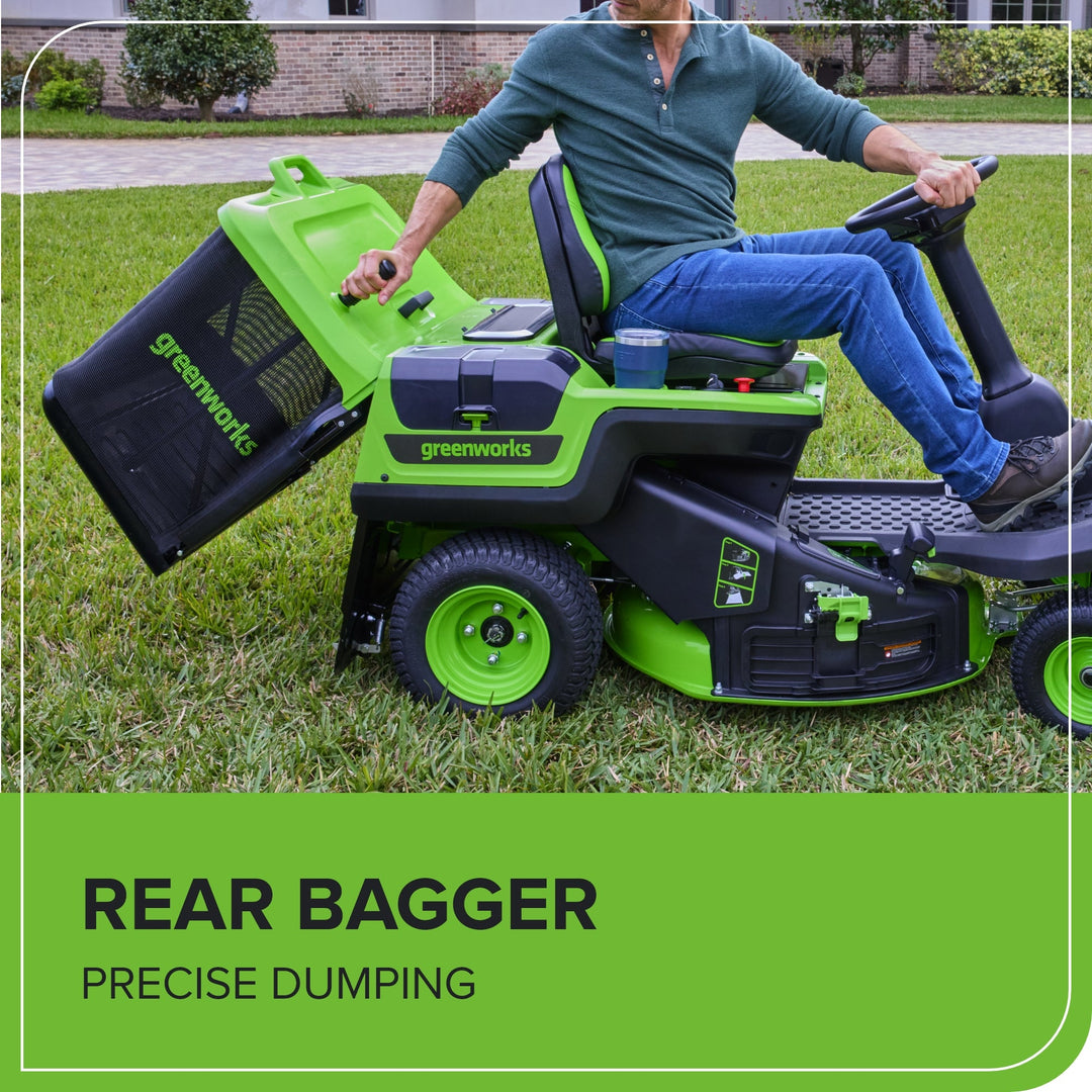 60V 30" CrossoverT Riding Lawn Tractor, Bagger Included, (4) 8.0 Ah (1) 20.0Ah Batteries and 600-Watt Charger, CRT3062