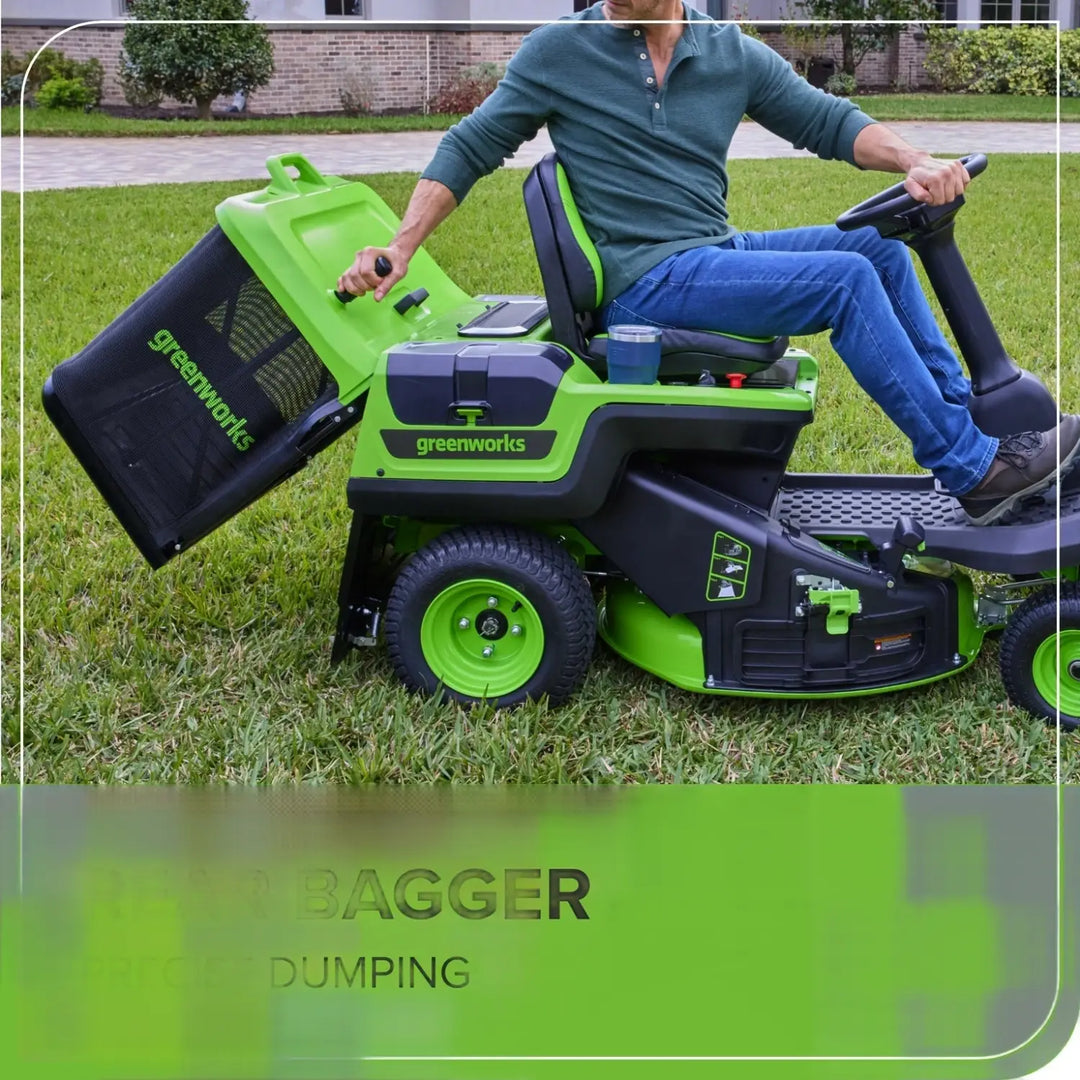 60V 30" CrossoverT Riding Lawn Tractor, Bagger Included, (4) 8.0 Ah (1) 20.0Ah Batteries and 600-Watt Charger, CRT3062