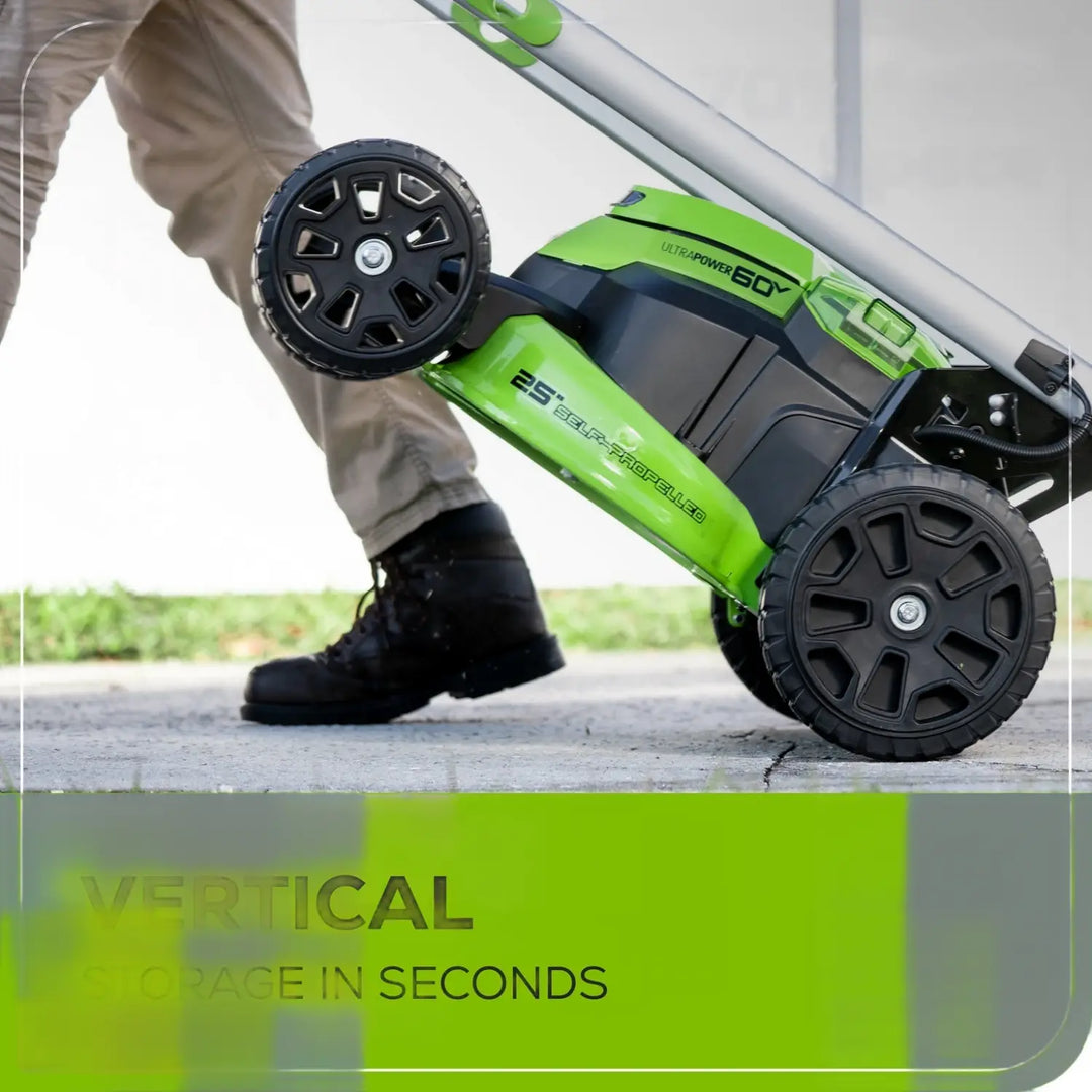 60V 25" Cordless Battery Dual Blade Self-Propelled Lawn Mower w/ Two (2) 4.0Ah Batteries & Dual-Port Charger, LM2516S