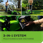 Load image into Gallery viewer, 40V 21" Cordless Battery Self-Propelled Lawn Mower: 5.0 Ah USB Batteries and Charger, LM2154S