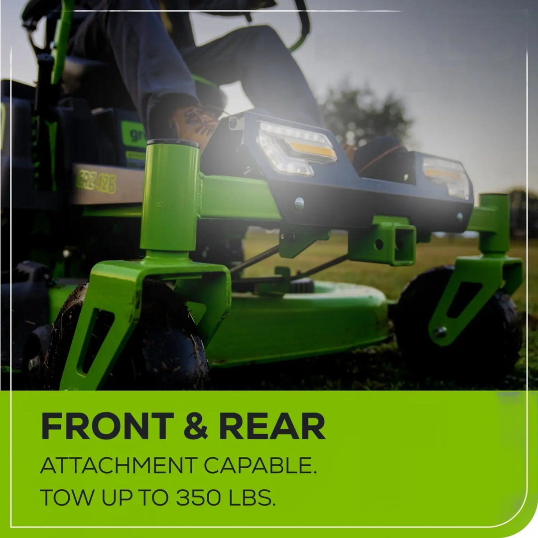 60V 42" Cordless Battery CrossoverZ Zero Turn Lawn Mower + Bagger, (6) 8.0 Ah Batteries and (3) Dual-Port Turbo Chargers