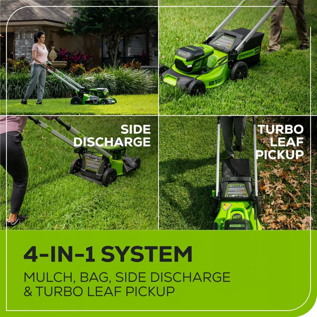 OPEN BOX 60V 21" Cordless Battery Push Lawn Mower: 5.0 Ah Battery and Charger, LM2116
