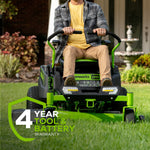 Load image into Gallery viewer, 80V 42" Cordless Battery CrossoverT Riding Lawn Mower w/ Six (6) 5.0Ah Batteries and Three (3) Dual Port Turbo Chargers, CRZ4281