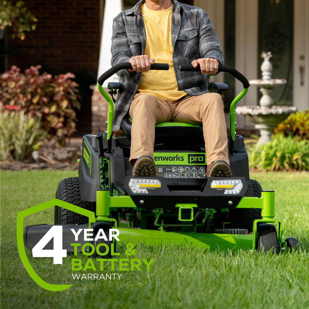 80V 42" Cordless Battery CrossoverT Riding Lawn Mower w/ Six (6) 5.0Ah Batteries and Three (3) Dual Port Turbo Chargers, CRZ4281