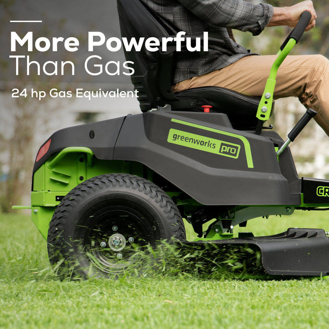 80V 42" Cordless Battery CrossoverT Riding Lawn Mower w/ Six (6) 5.0Ah Batteries and Three (3) Dual Port Turbo Chargers, CRZ4281