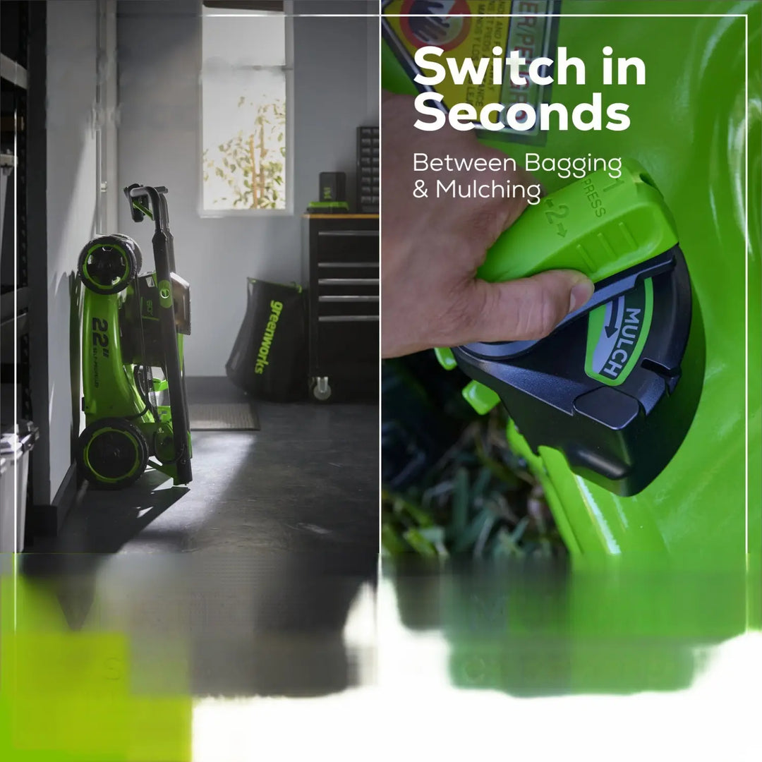 OPEN BOX 60V 22" Cordless Battery Self-Propelled Lawn Mower, 8.0 Ah Battery and 6A Charger, LM2206S