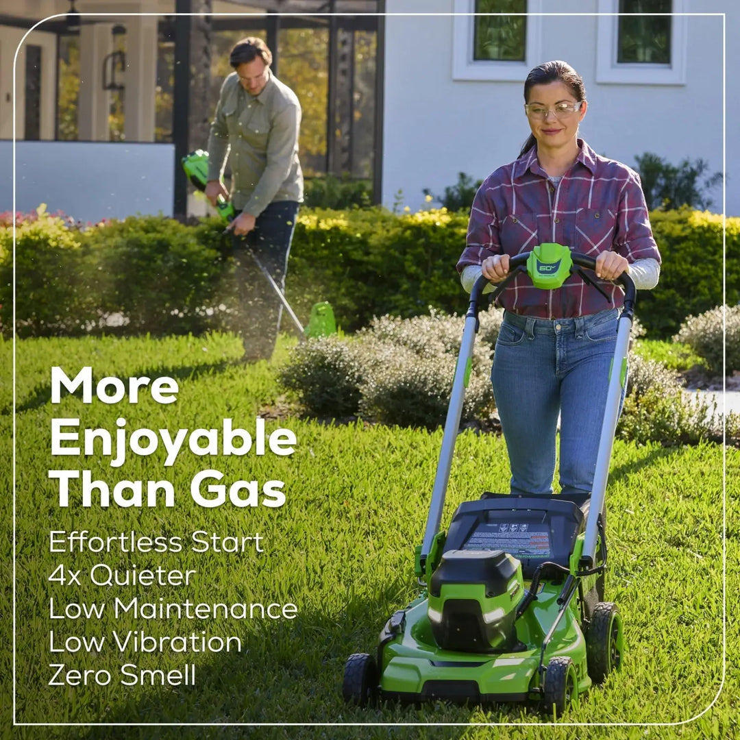60V 21" Cordless Battery Dual Blade Self-Propelled Mower, (1) 8Ah battery and 6A Charger, LM2146S