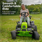 Load image into Gallery viewer, 60V 42" Cordless Battery CrossoverT Riding Lawn Mower, (4) 8.0 Ah Batteries and (2) Dual-Port Turbo Chargers, CRT4262