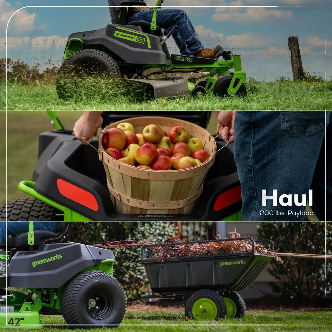 RENEWED 60V 42" Electric CrossoverZ Zero Turn Mower with (6) 8 Ah Batteries and (3) Dual-Port Turbo Chargers, CRZ4261