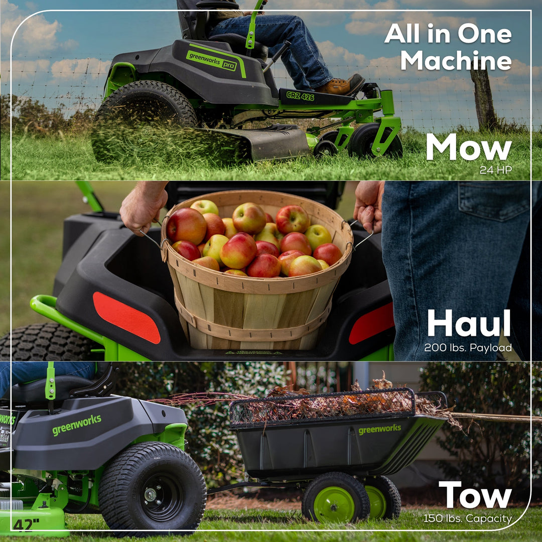 60V 42" Electric CrossoverZ Zero Turn Mower with (4) 8 Ah Batteries and (2) Dual-Port Turbo Chargers, CRZ4262
