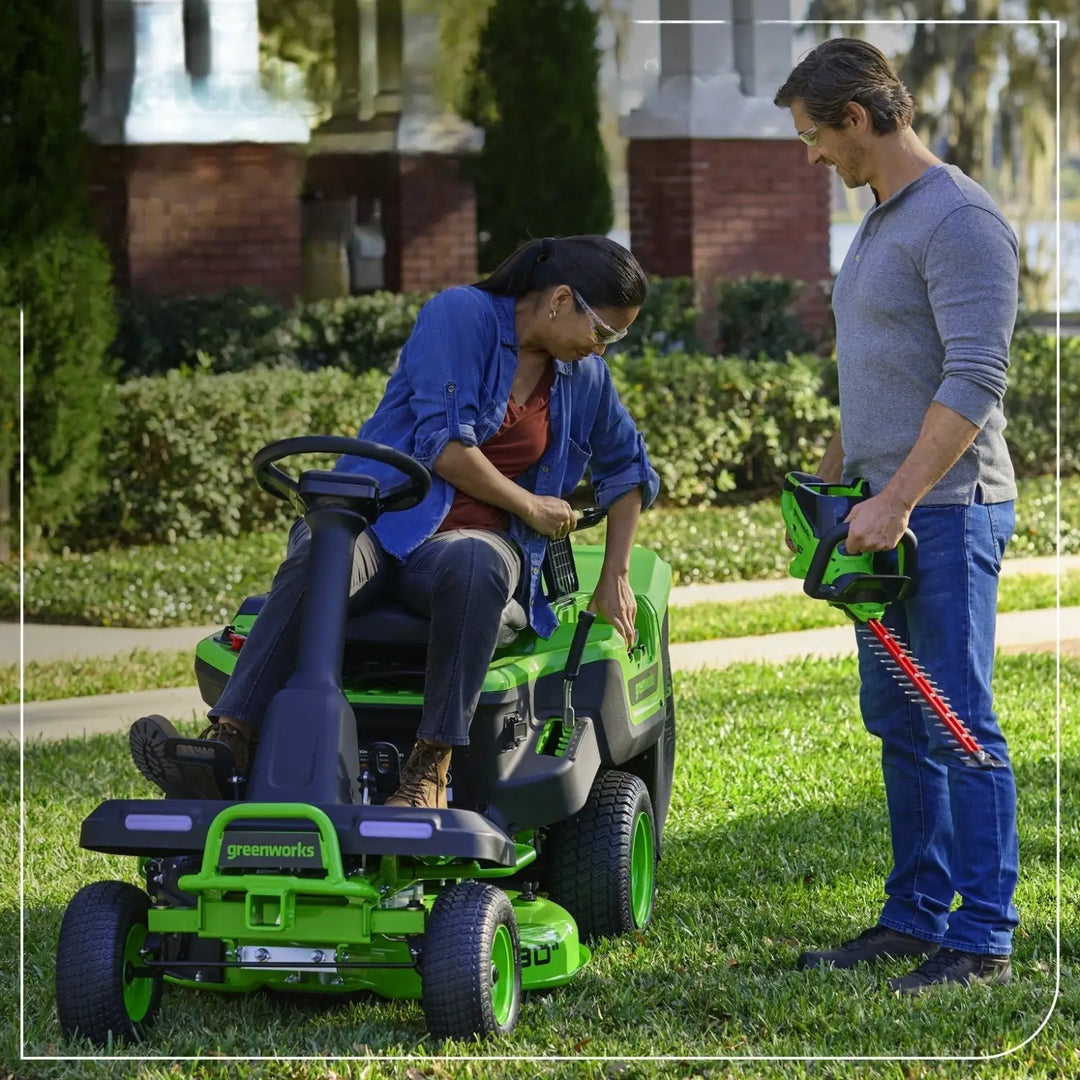 60V 30" CrossoverT Riding Lawn Tractor 3PC Combo Kit, Two 8.0 Ah Batteries, Two 4.0 Ah Batteries, One 2.5 Ah Battery and Two Chargers