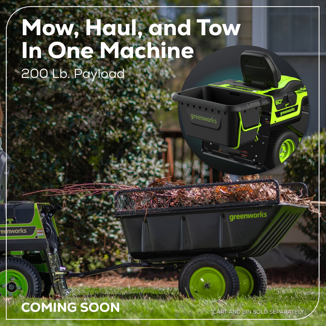 60V 30" CrossoverT Riding Lawn Tractor 3PC Combo Kit, Two 8.0 Ah Batteries, Two 4.0 Ah Batteries, One 2.5 Ah Battery and Two Chargers