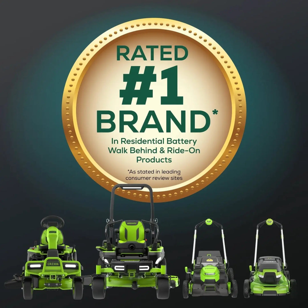 RENEWED 60V 42" Electric CrossoverZ Zero Turn Mower with (6) 8 Ah Batteries and (3) Dual-Port Turbo Chargers, CRZ4261