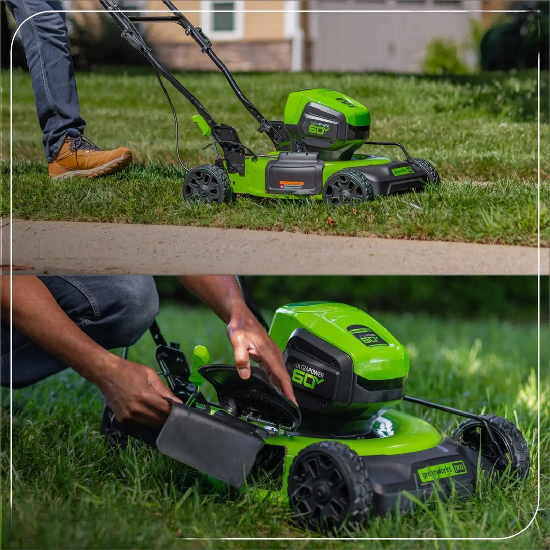 60V 19" Cordless Battery Push Lawn Mower w/ 5.0Ah Battery & Charger, LM1906
