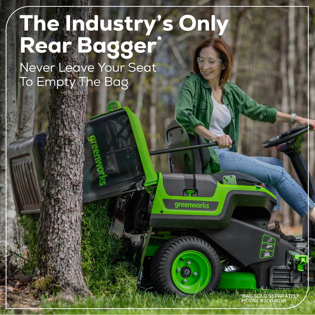 60V 30" CrossoverT Riding Lawn Tractor 3PC Combo Kit, Two 8.0 Ah Batteries, Two 4.0 Ah Batteries, One 2.5 Ah Battery and Two Chargers