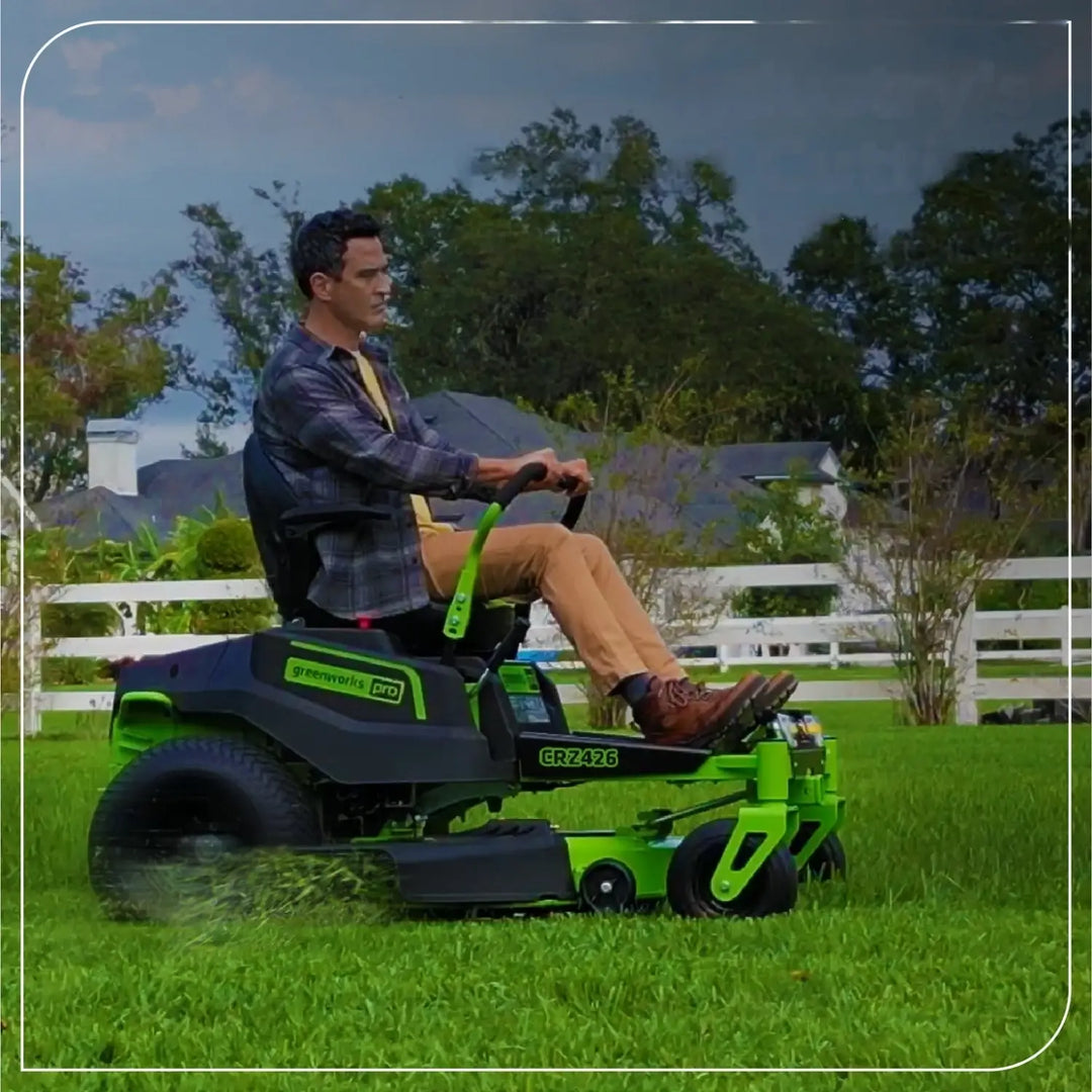 60V 42" Electric CrossoverZ Zero Turn Mower with (4) 8 Ah Batteries and (2) Dual-Port Turbo Chargers, CRZ4262