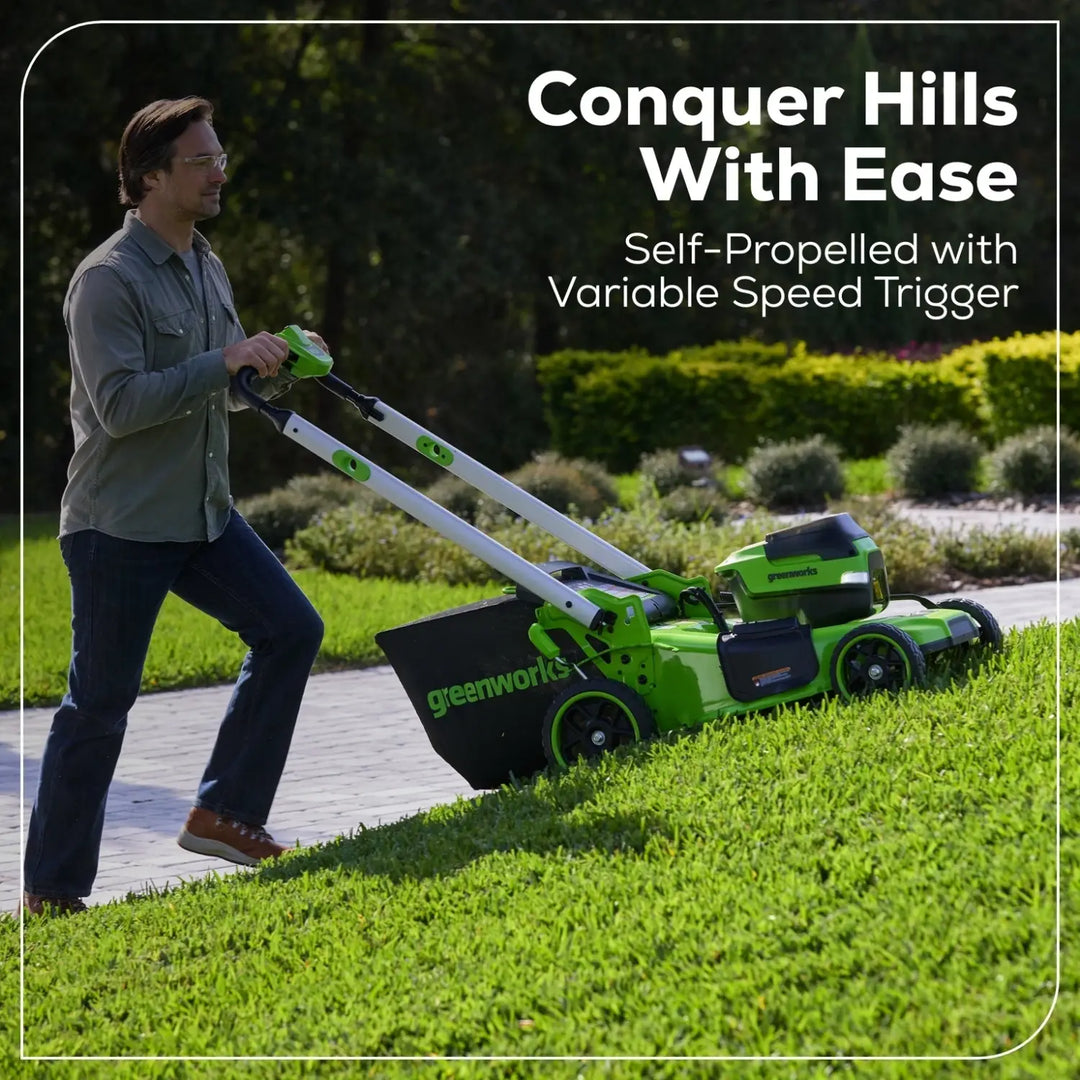 60V 21" Cordless Battery Dual Blade Self-Propelled Mower, (1) 8Ah battery and 6A Charger, LM2146S