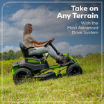 Load image into Gallery viewer, 60V 42" Cordless Battery CrossoverT Riding Lawn Mower, (4) 8.0 Ah Batteries and (2) Dual-Port Turbo Chargers, CRT4262