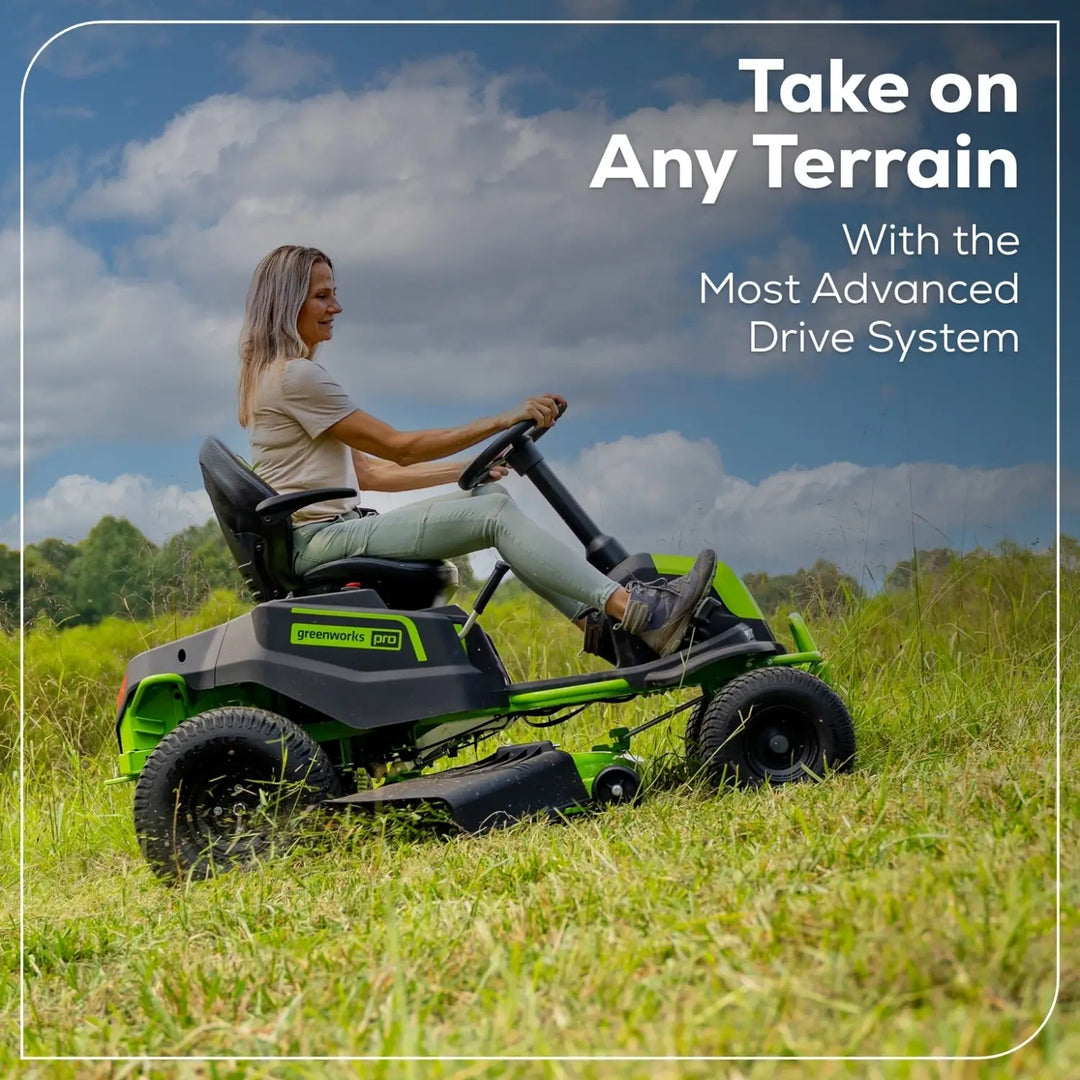 60V 42" Cordless Battery CrossoverT Riding Lawn Mower, (4) 8.0 Ah Batteries and (2) Dual-Port Turbo Chargers, CRT4262