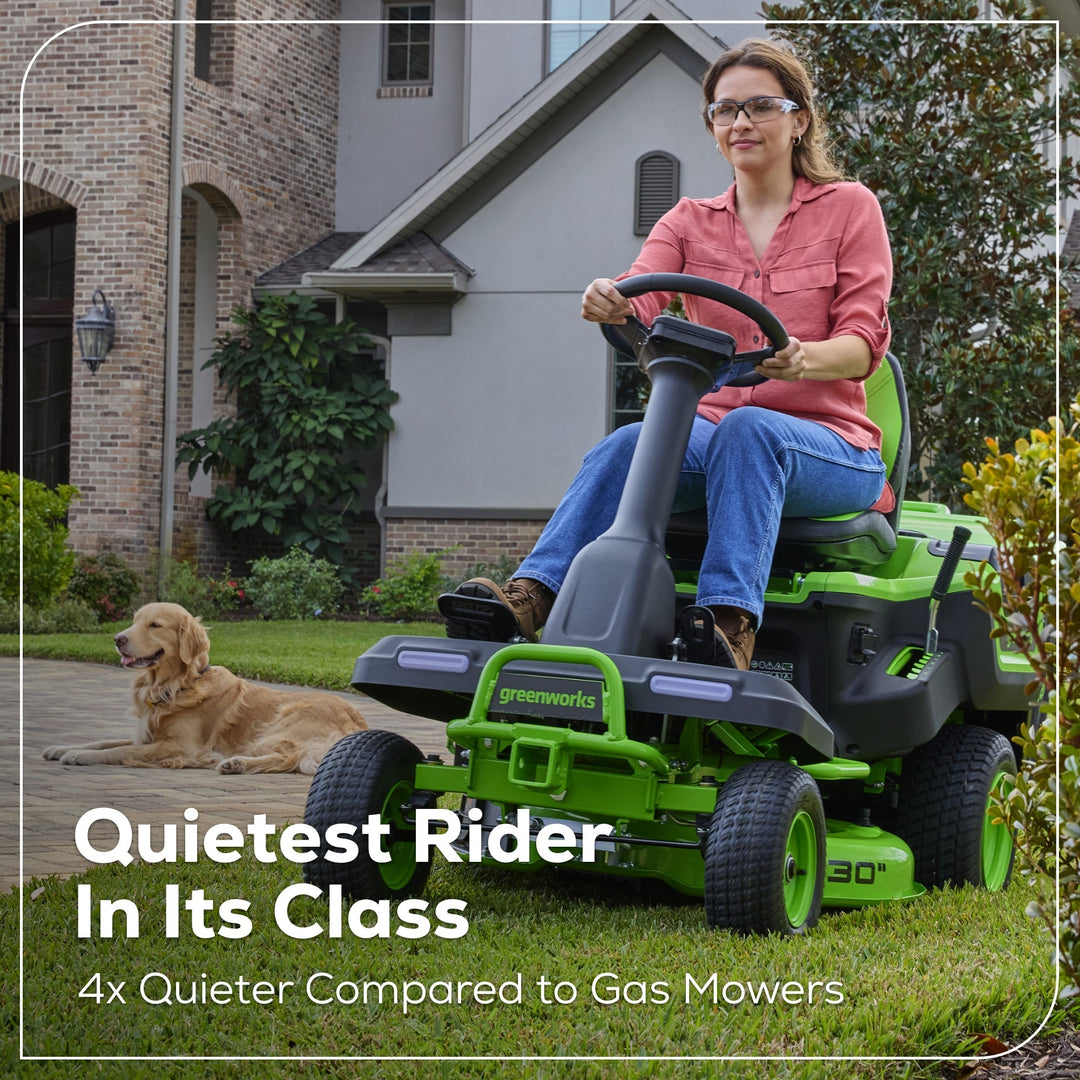 60V 30" CrossoverT Riding Lawn Tractor 3PC Combo Kit, Two 8.0 Ah Batteries, Two 4.0 Ah Batteries, One 2.5 Ah Battery and Two Chargers